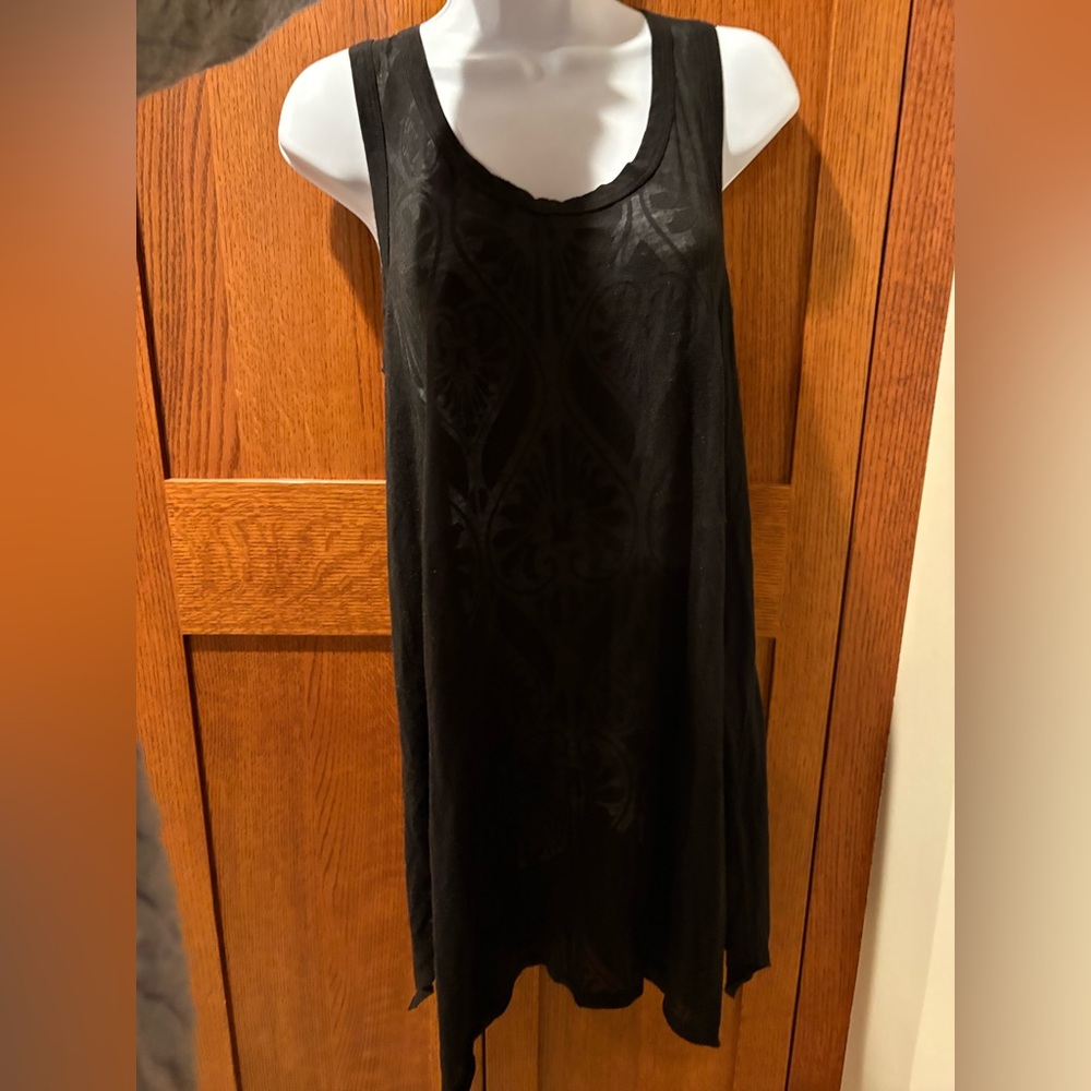 Black Burnout Swimsuit Cover-up Dress Medium - Picture 3 of 9